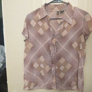 Serenade Brand size Medium Geometric shapes womens blouse
